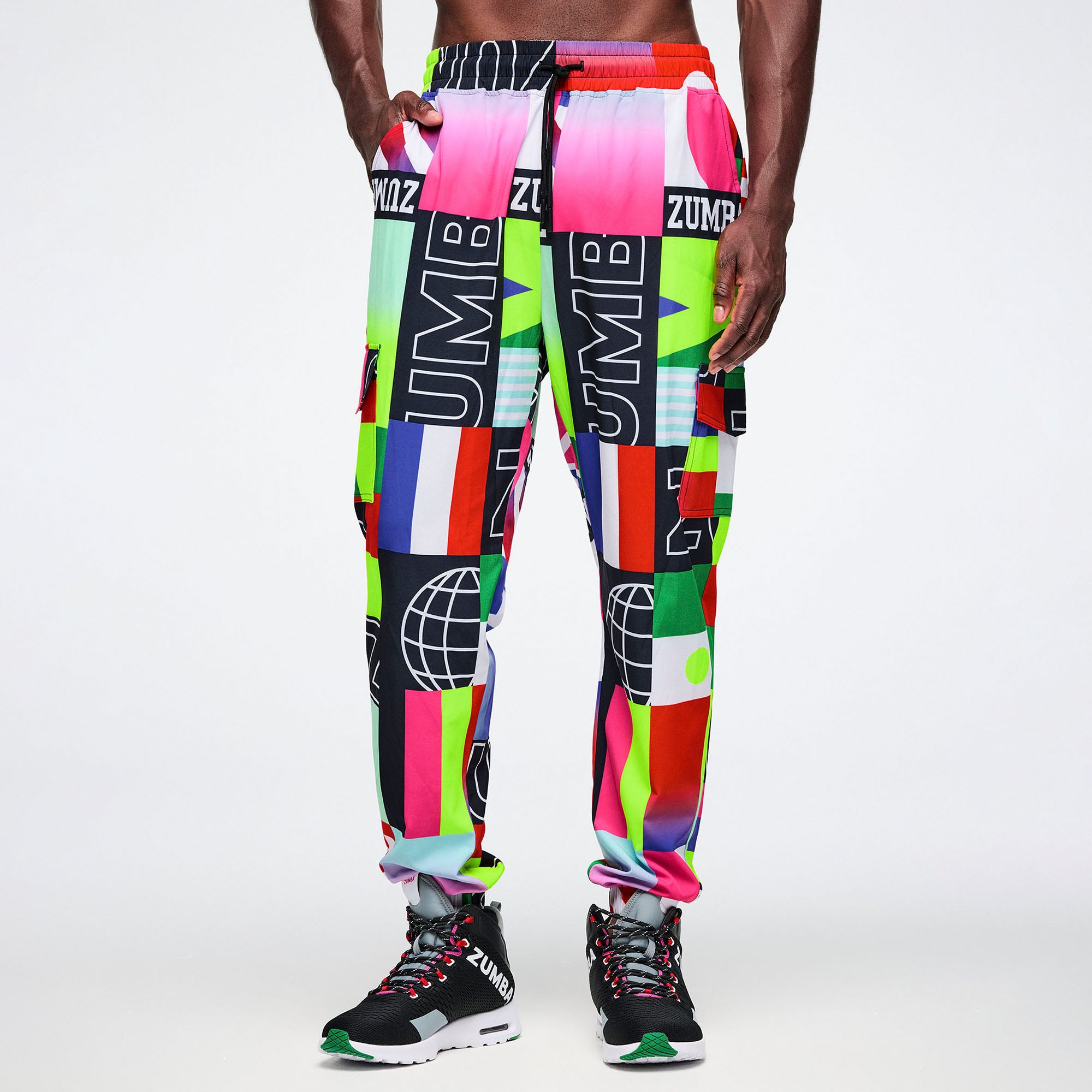 Worldwide Cargo Pants - Red/Blue מכנס קרגו זומבה