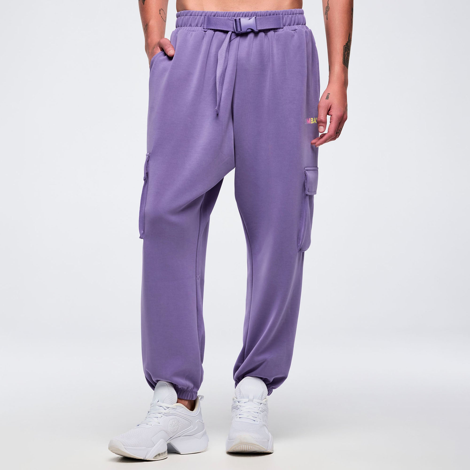Pastel Modal Slouch Cargo Pants With Belt מכנס קרגו עם חגורה זומבה