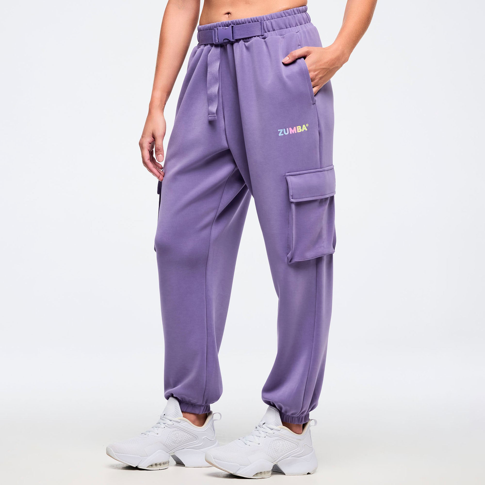 Pastel Modal Slouch Cargo Pants With Belt מכנס קרגו עם חגורה זומבה