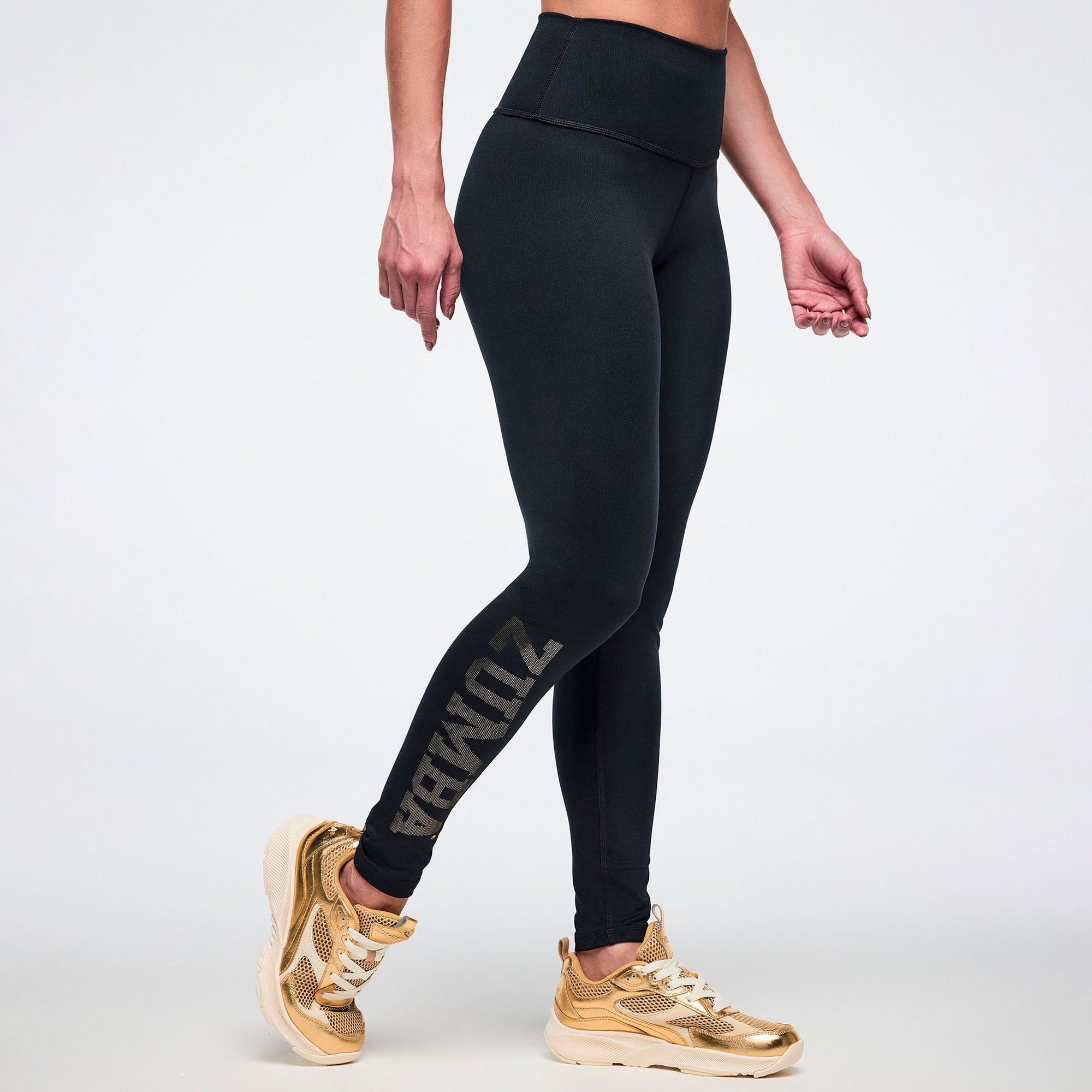 Worldwide High Waisted Ankle Legging - Black טייץ זומבה