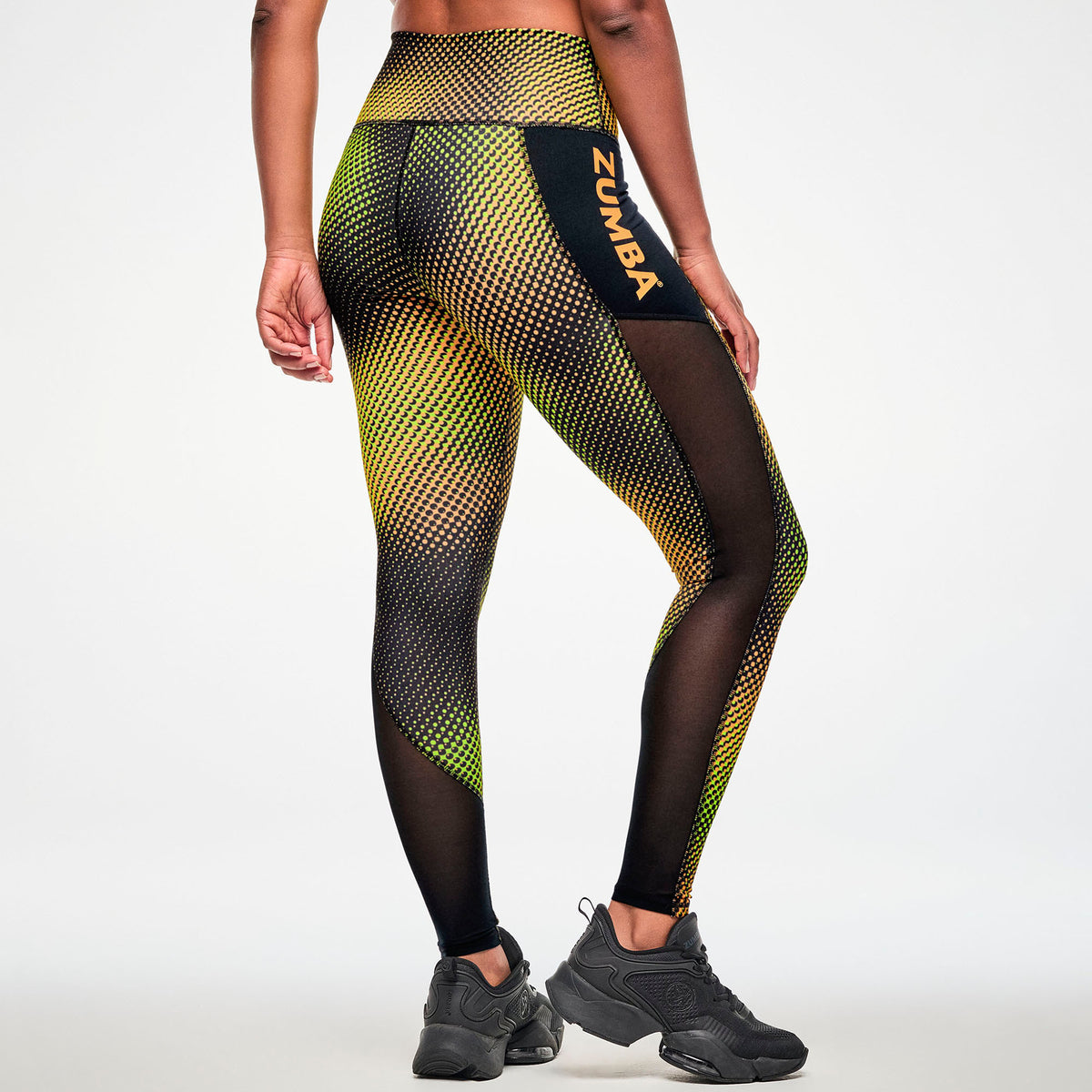 Electric Feel High Waisted Ankle Leggings With Inserts