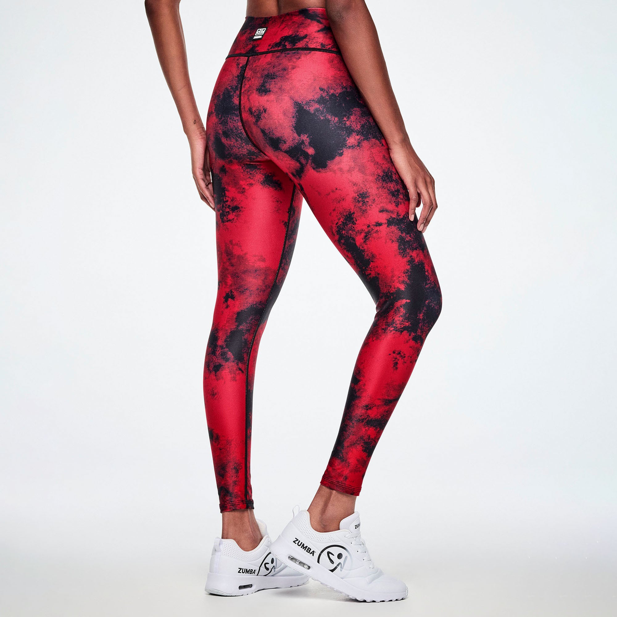 Rock ‘n’ Roll High Waisted Ankle Leggings - Red/Black