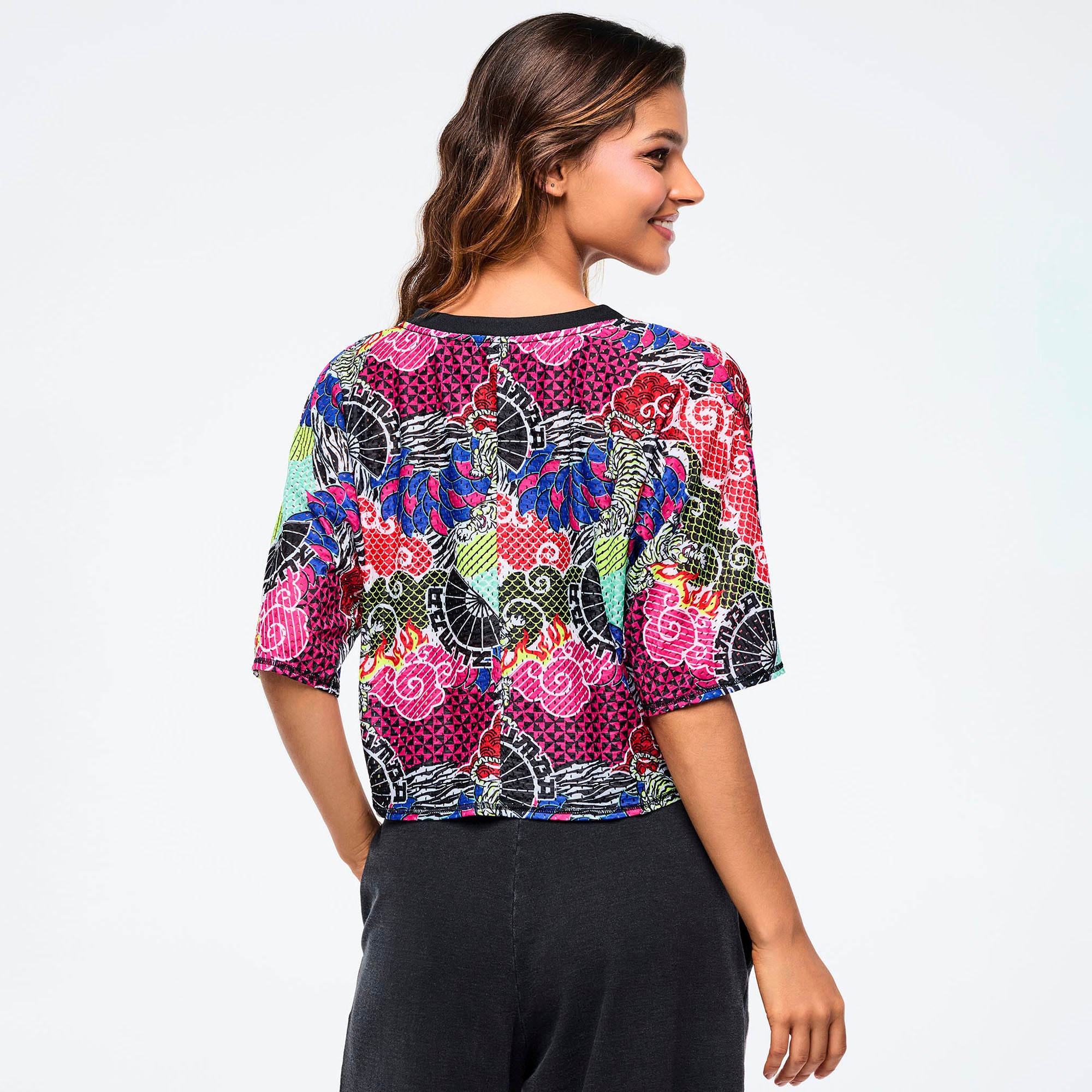 Eastern Flavor Boxy Dolman Crop Top חולצת זומבה