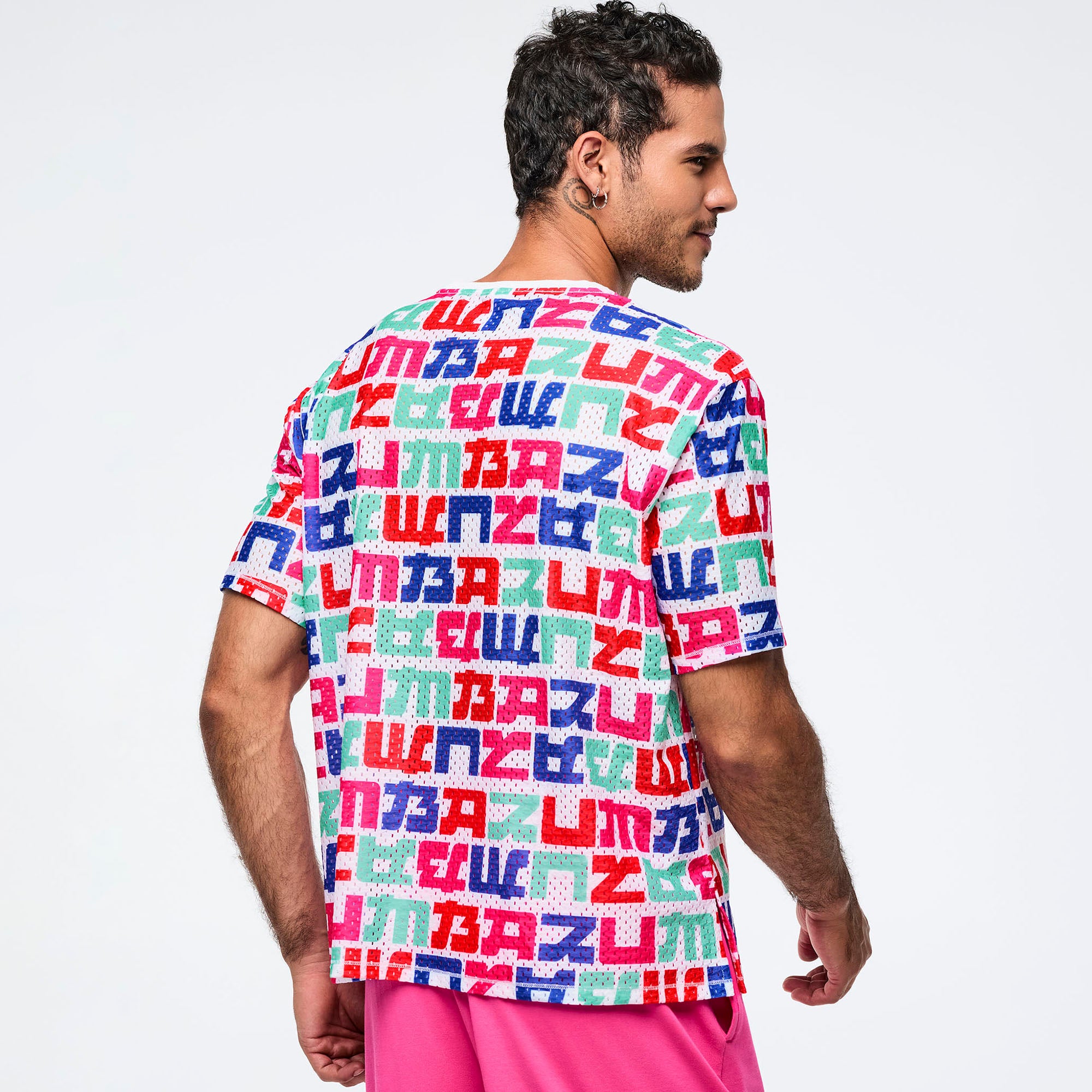 Eastern Flavor Boxy Mesh Top With Side Slits חולצת זומבה