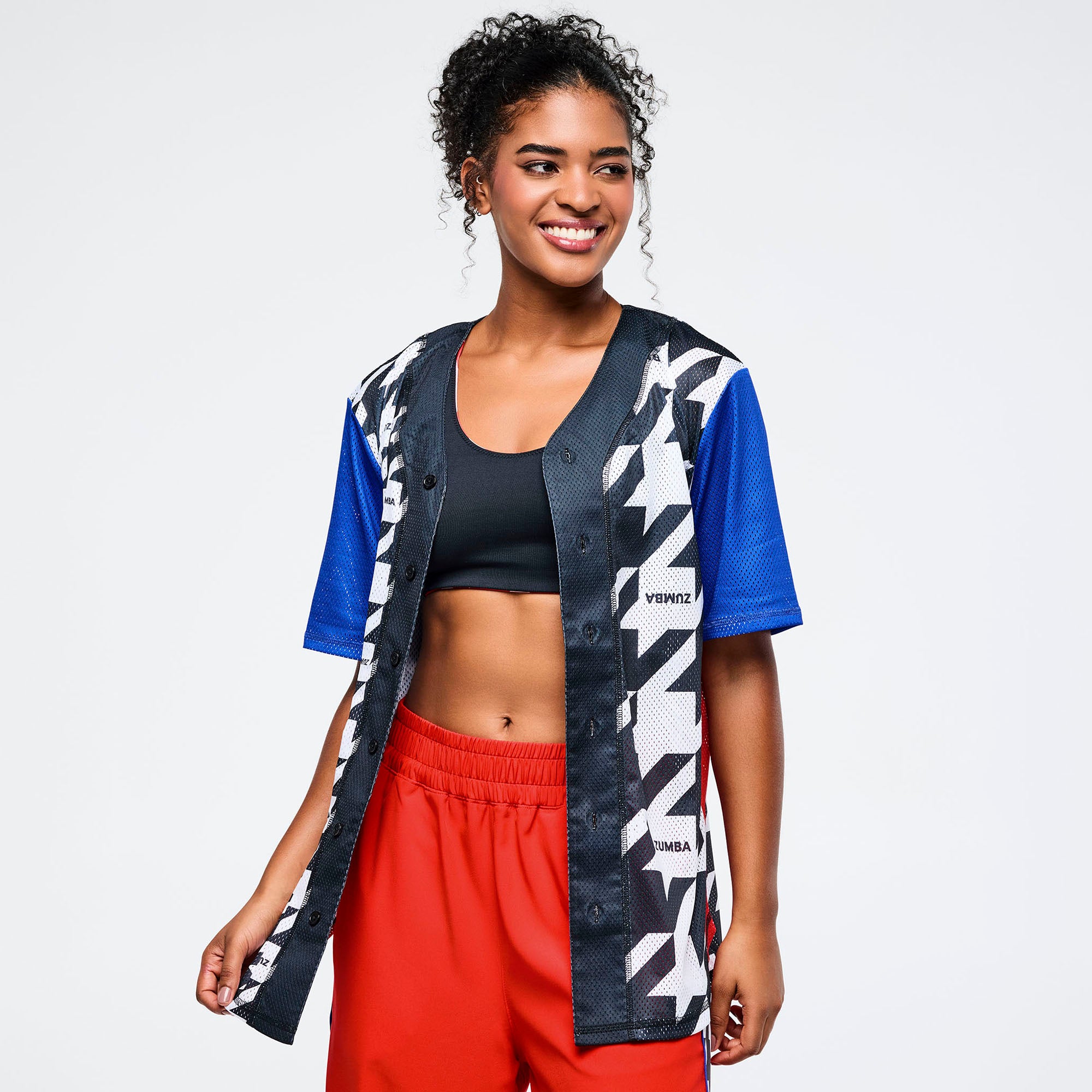 חולצת זומבה Zumba Amour Baseball Button-Up Jersey