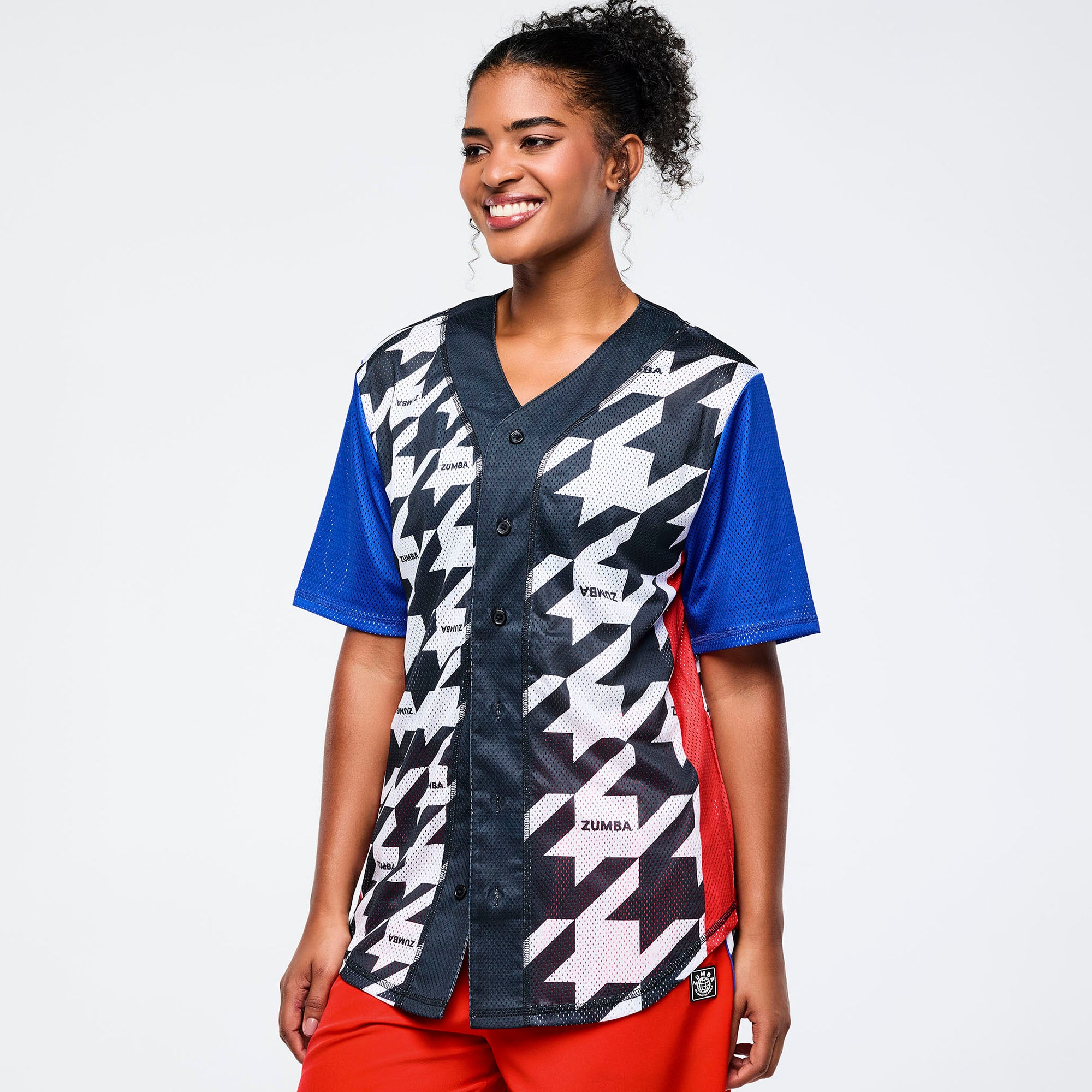 חולצת זומבה Zumba Amour Baseball Button-Up Jersey