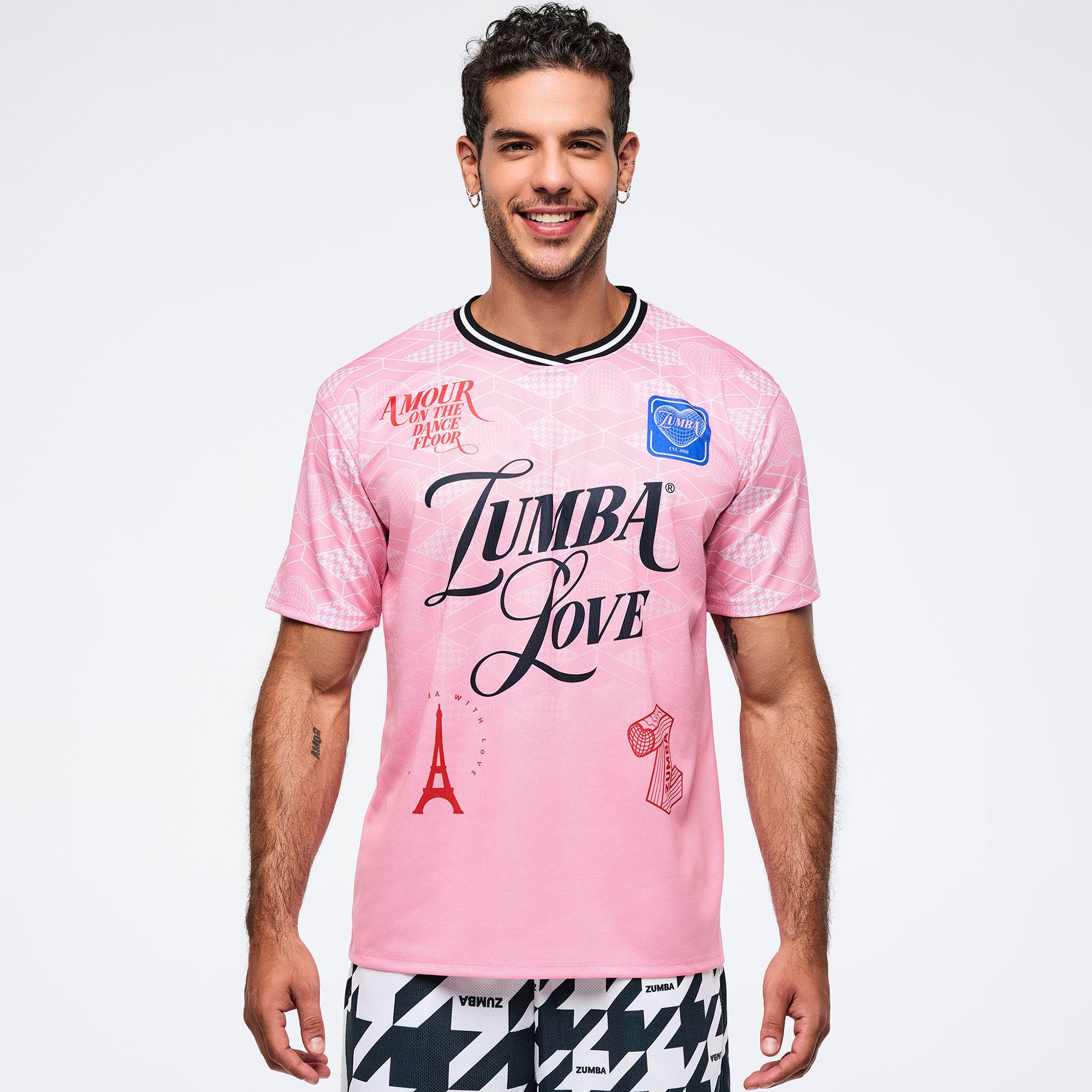 חולצת זומבה Zumba Amour Crew Neck Athletic Jersey