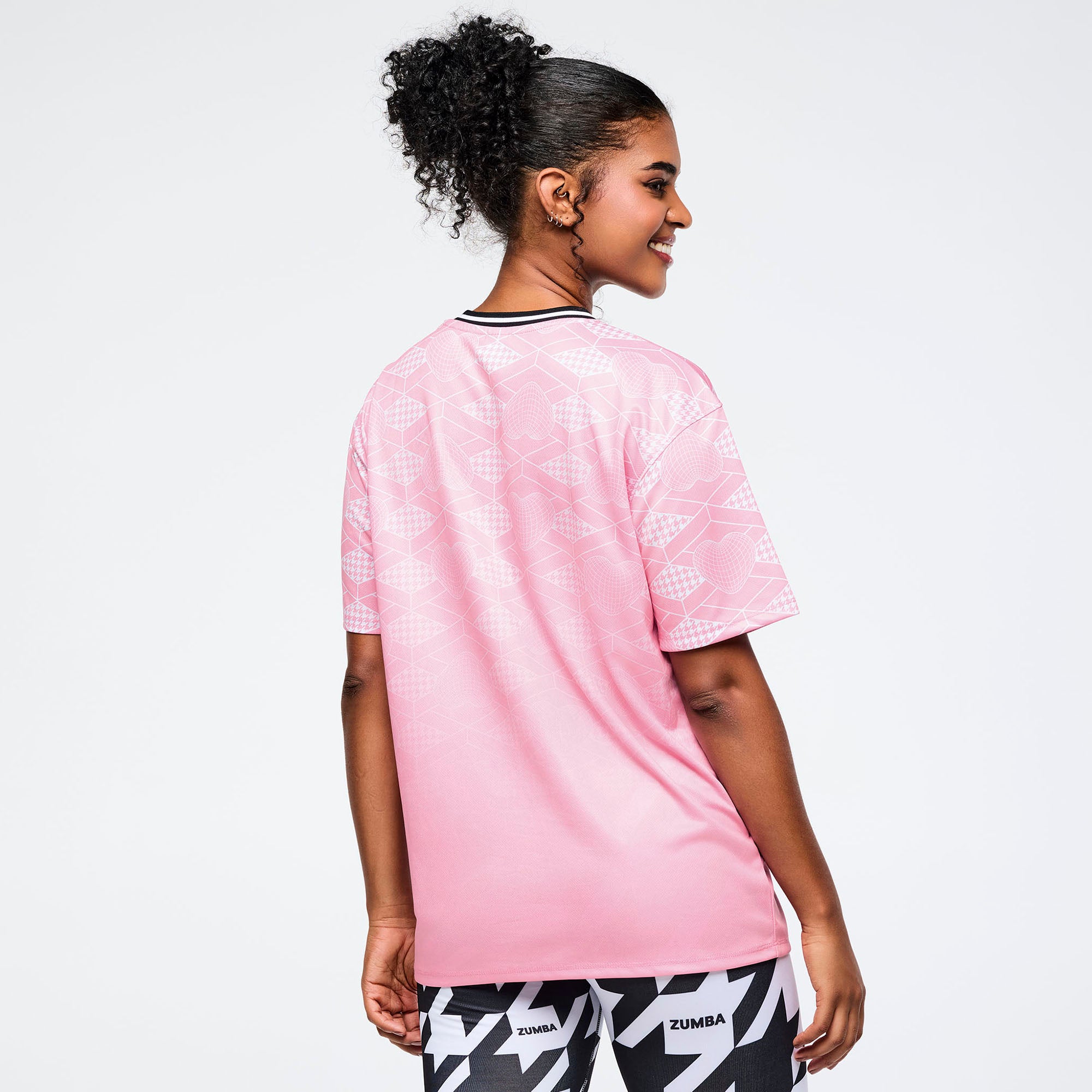 חולצת זומבה Zumba Amour Crew Neck Athletic Jersey