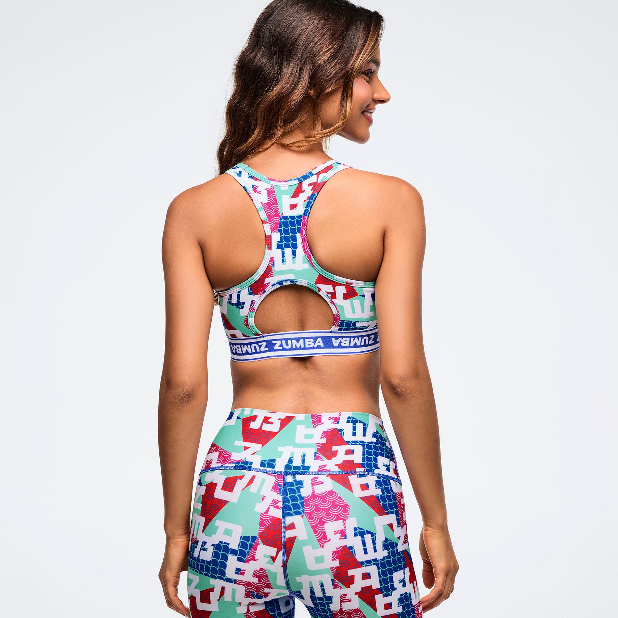 Eastern Flavor Scoop Bra With Elastic Waistband - טופ זומבה