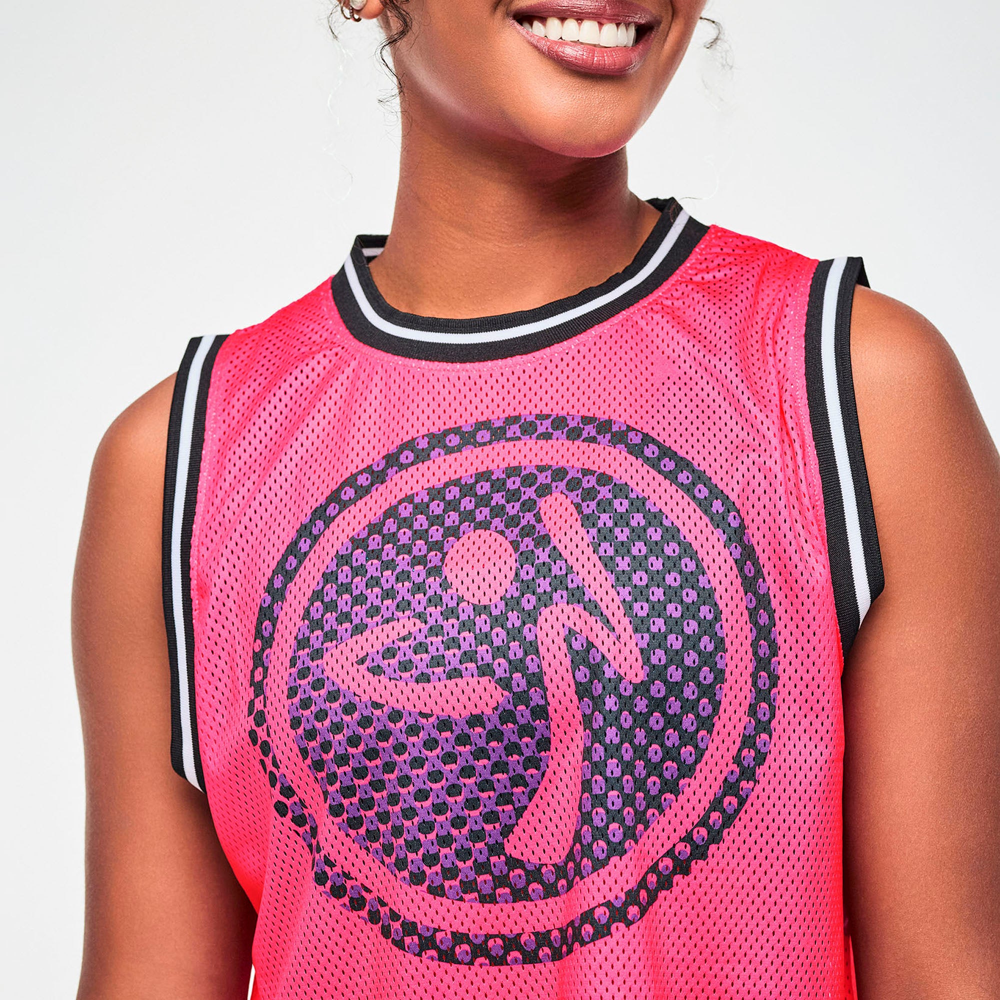 Electric Feel Loose Mesh Crop Tank