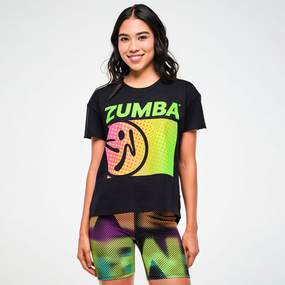 Electric Feel High Low Top With Round Hem
