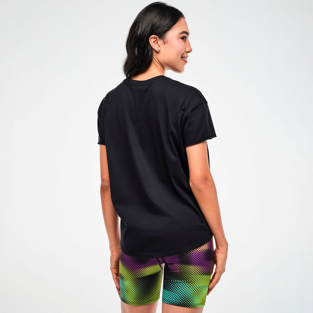 Electric Feel High Low Top With Round Hem