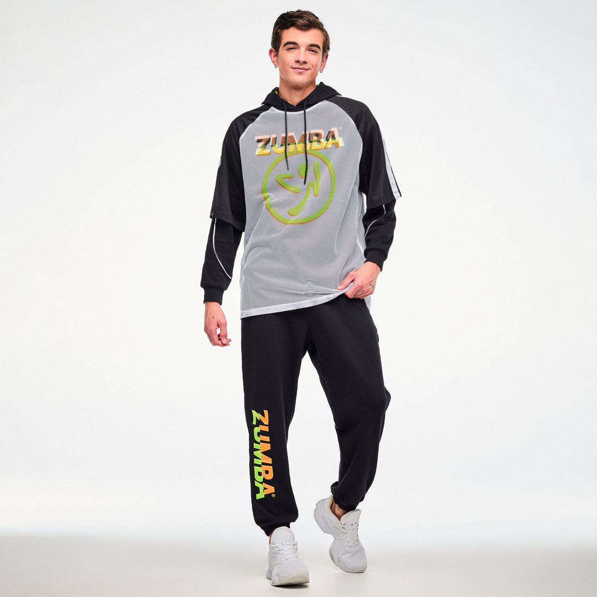 Electric Feel Oversized Mesh Raglan Top