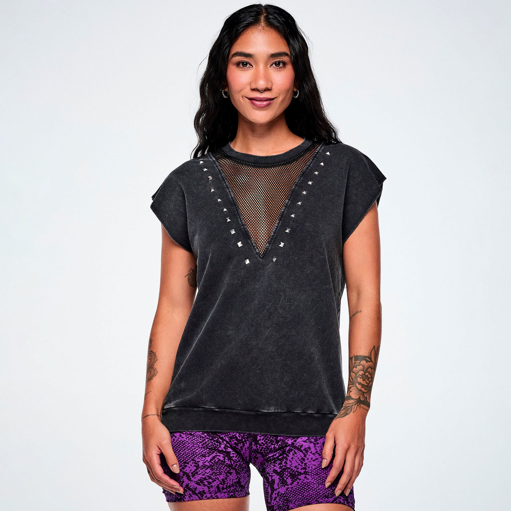 Rock ‘n’ Roll Loose Top With Mesh