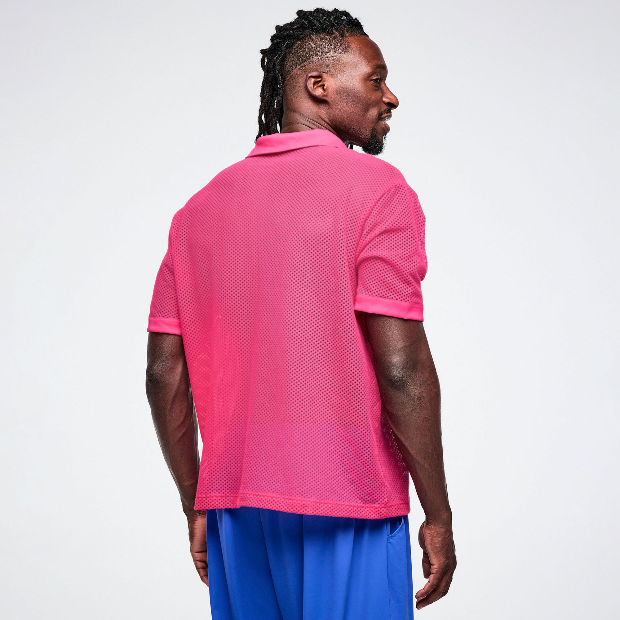 Color Spree Oversized Mesh Polo