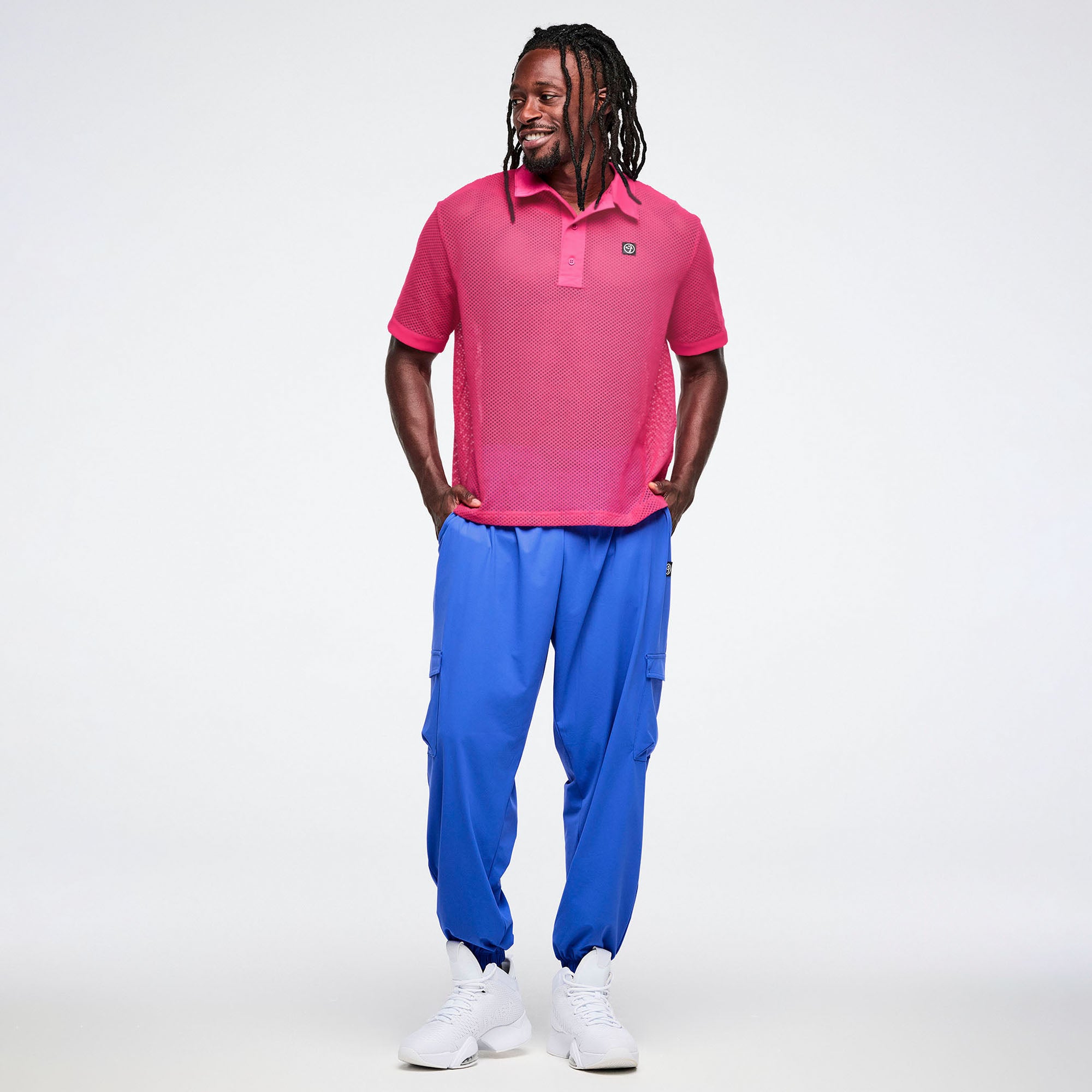 Color Spree Oversized Mesh Polo