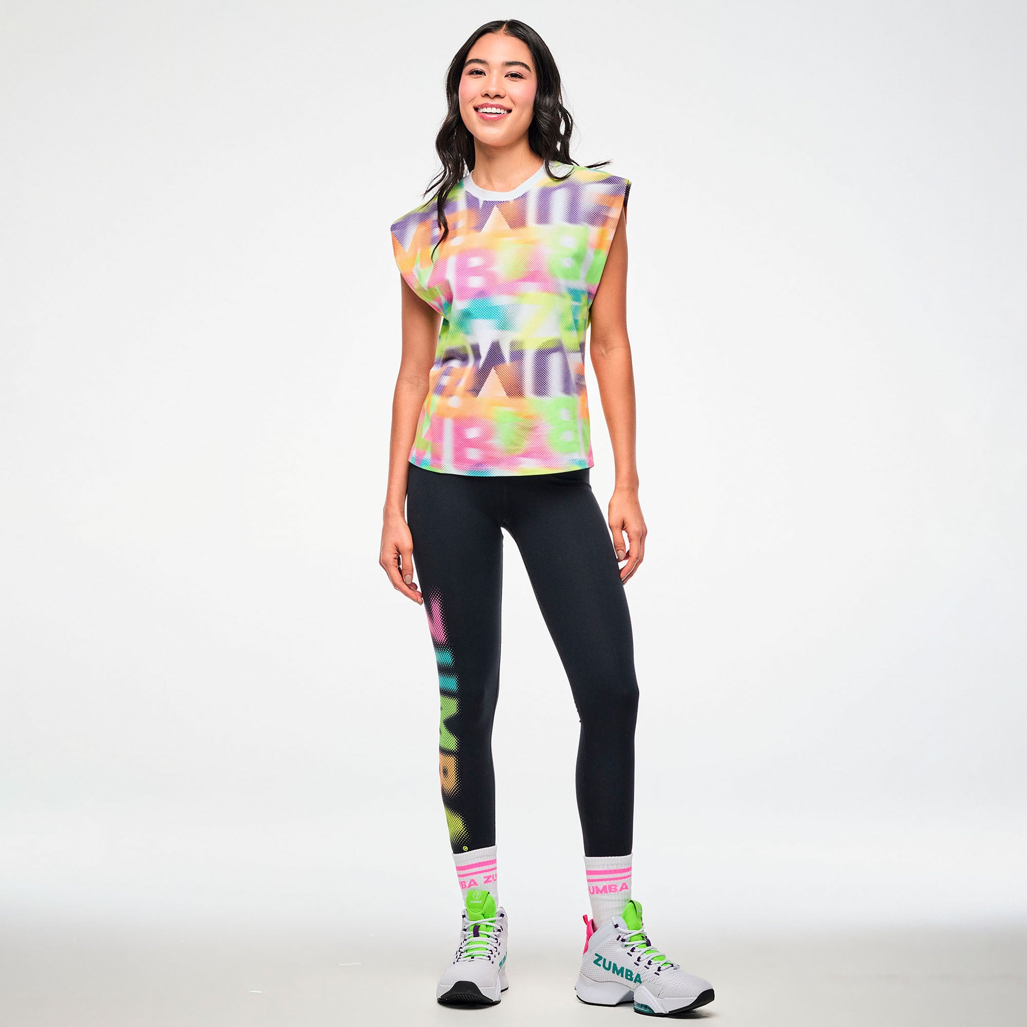 Electric Feel Muscle Tank With Extended Shoulder