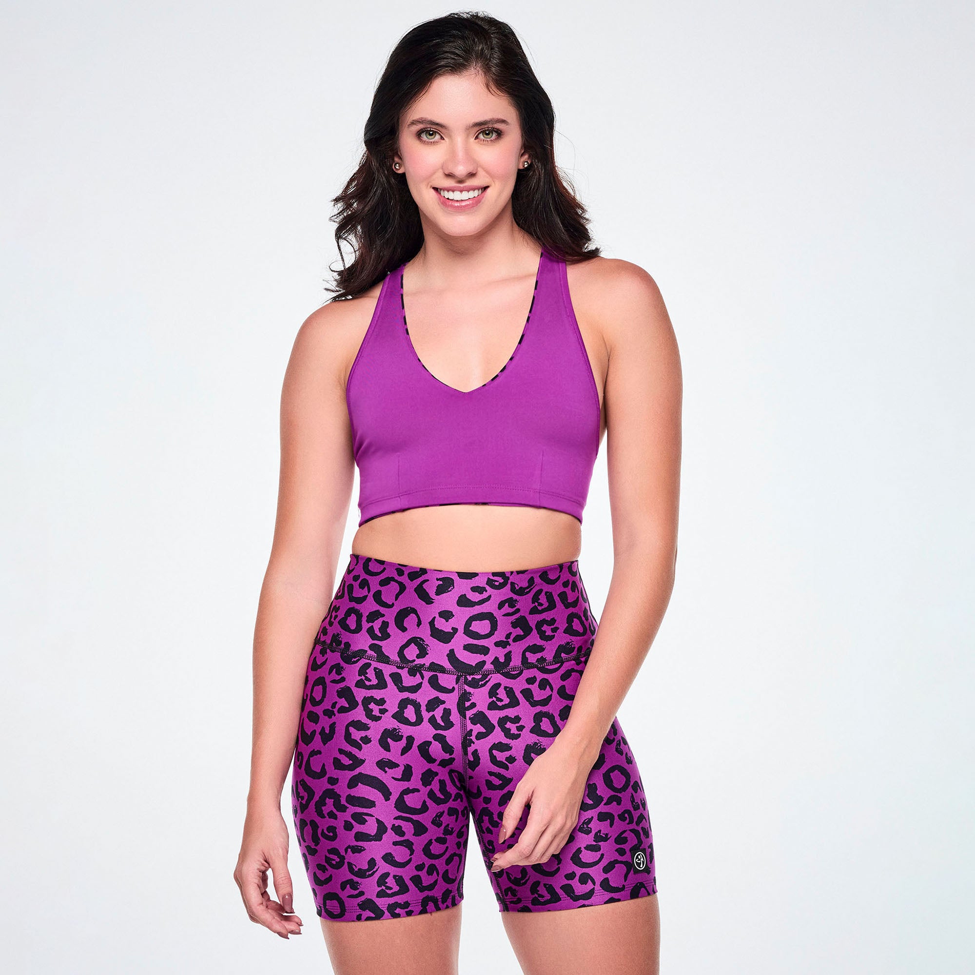 Ultrabright Reversible Racerback V-Bra - purple