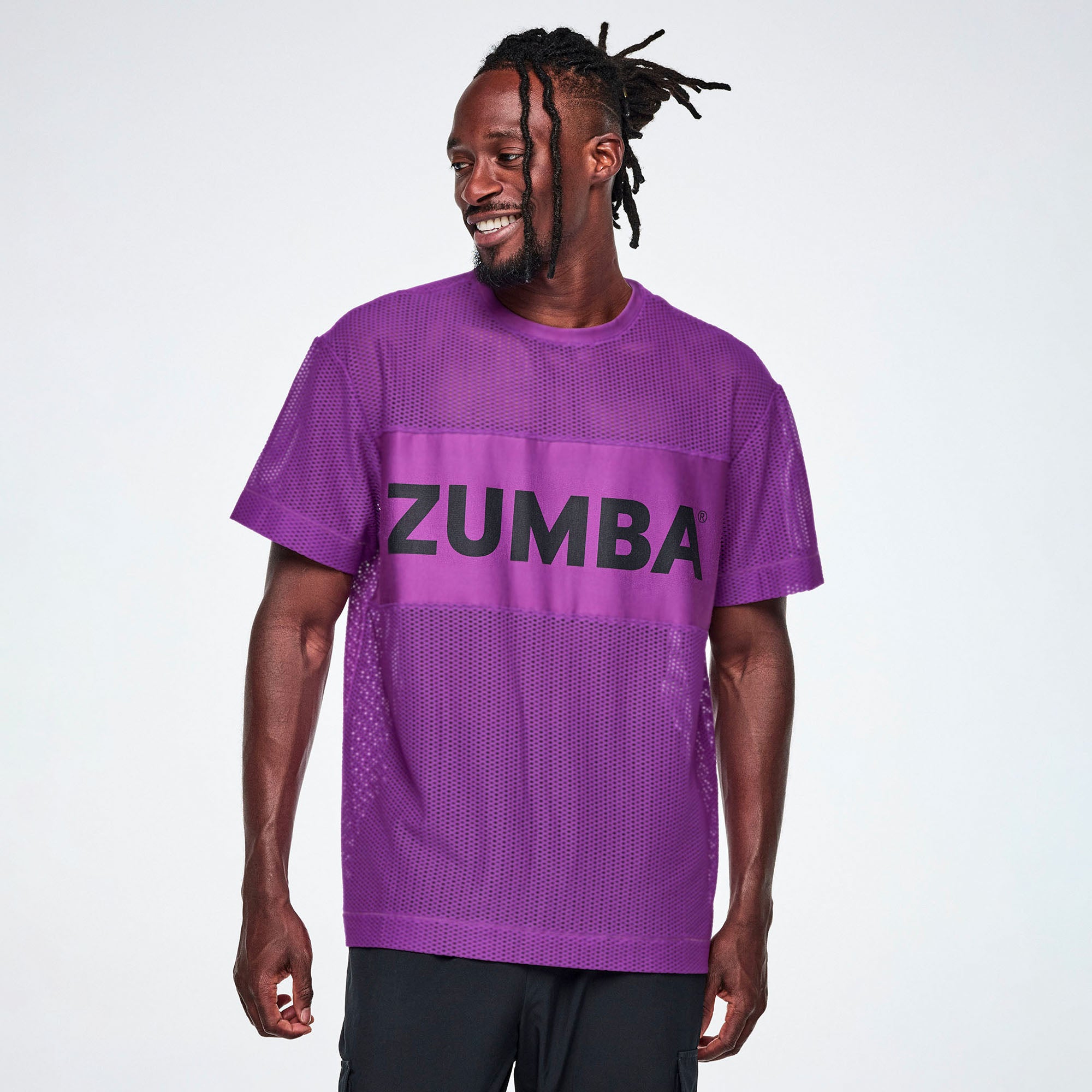 Ultrabright Mesh Boxy Top purple