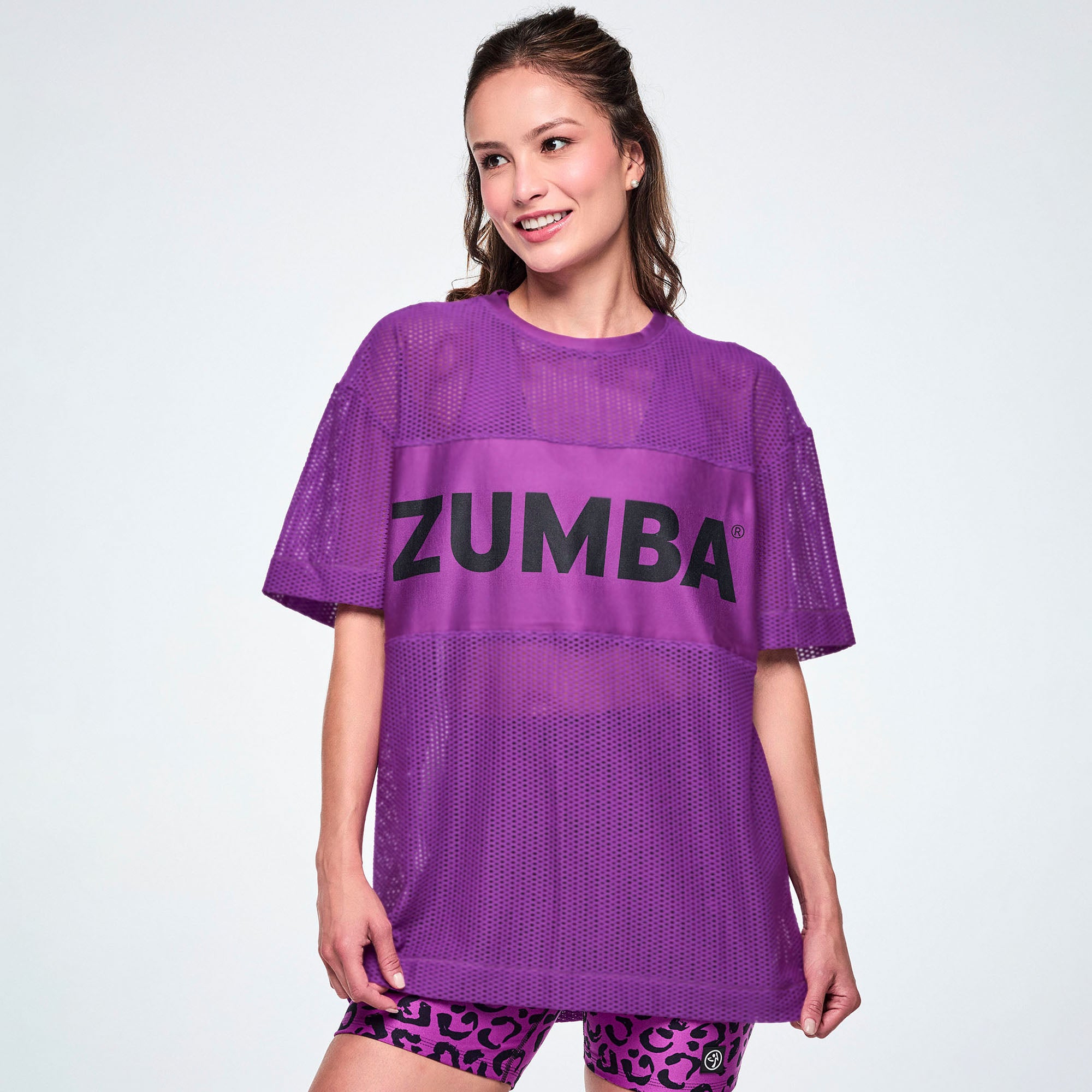 Ultrabright Mesh Boxy Top purple