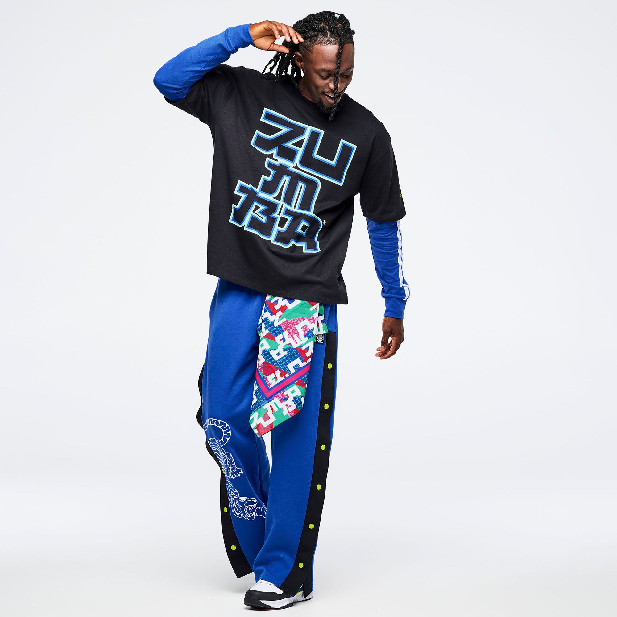 Eastern Flavor Men's Oversized Crew Neck Tee - Bold Black