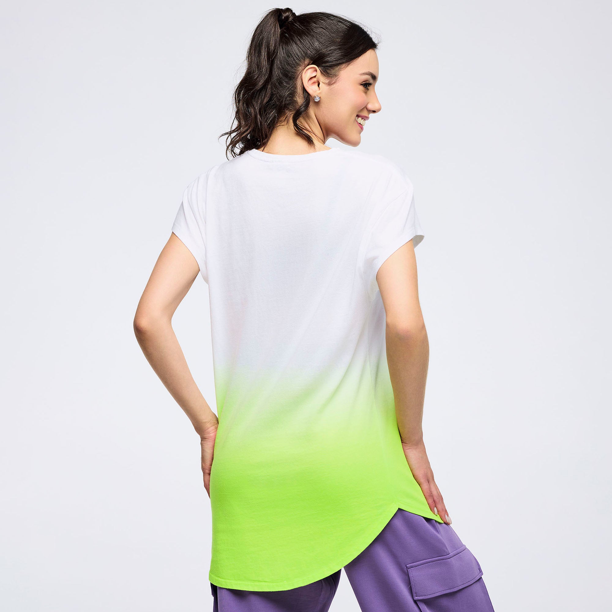Pastel Men's Round Hem Tee  חולצת זומבה ארוכה