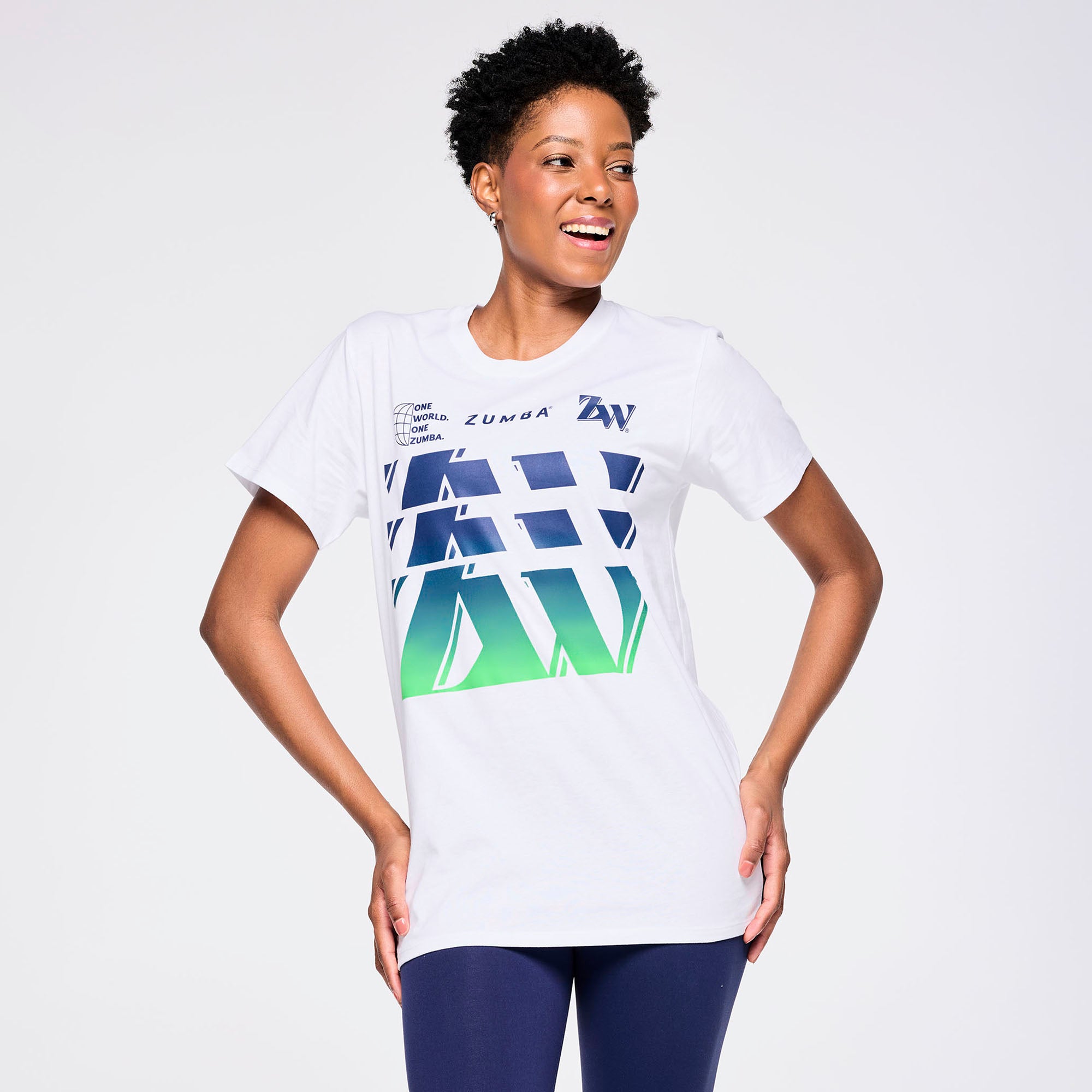 Zumba Out Loud Crew Neck Tee - White חולצת זומבה