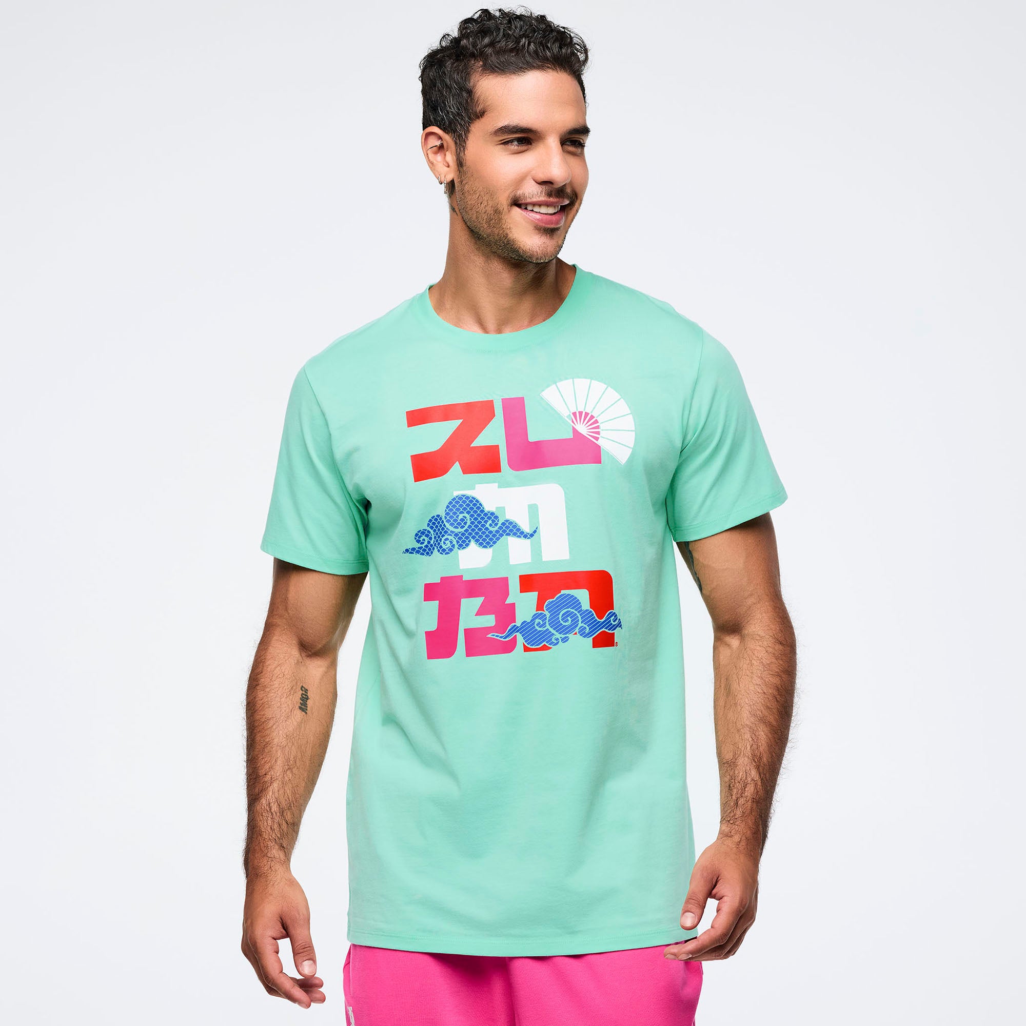 Eastern Flavor Crew Neck Tee - Light Green חולצה T זומבה